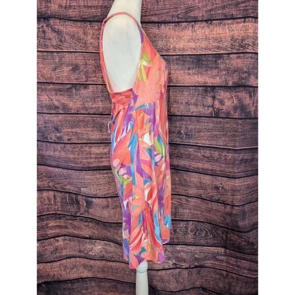 Secret Treasures Open back Lacy Nightgown Colorful Flowy Soft Size Large - Picture 4 of 6